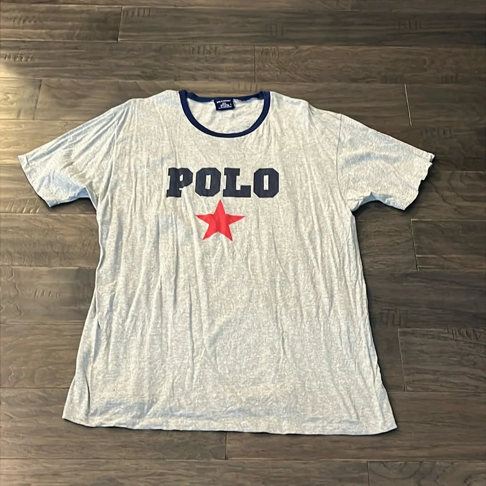 Polo Sport Ralph Lauren Ringer Star T Shirt vintage Made in USA Mens Size Large